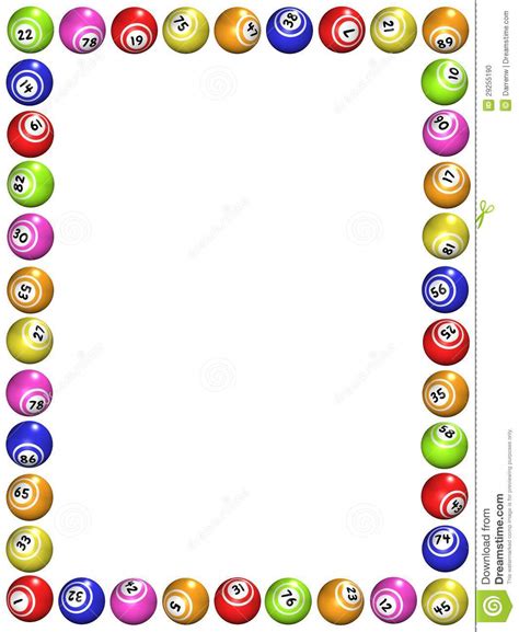 bingo border clip art free.